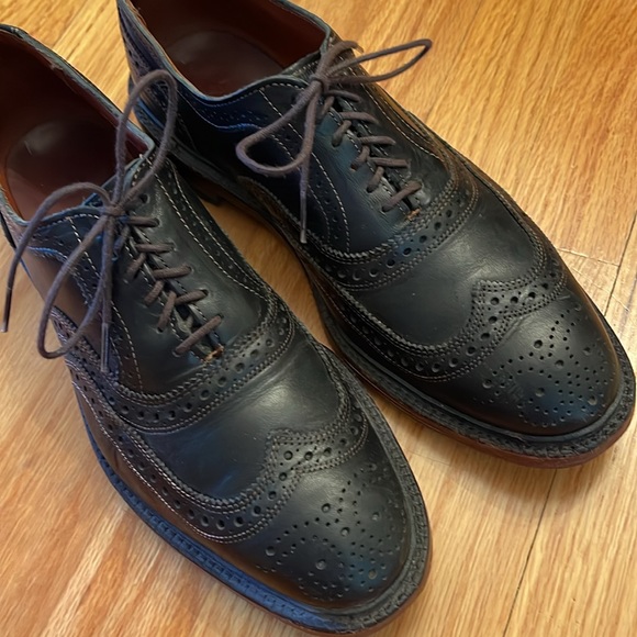 Allen Edmonds McTavish Wingtip Oxford Black Leather Dress Shoes - Picture 4 of 10